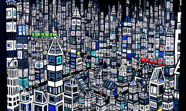 ON SALE | city | Black | 53x65cm | oil x wood panel | 2019 #tagboat