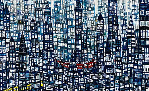 SOLD | city | 53x41cm | oil x wood panel | 2022 #tagboat