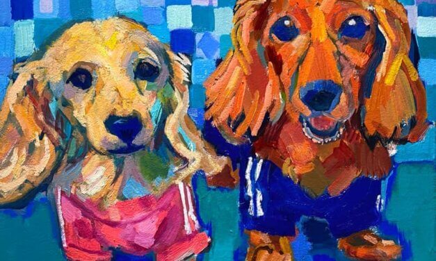 SOLD | 24x30cm | oil x paper | 2023 #dog