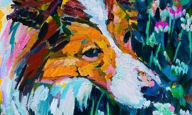 NEW & SOLD | 30x24cm | oil x paper | 2023 #Dog