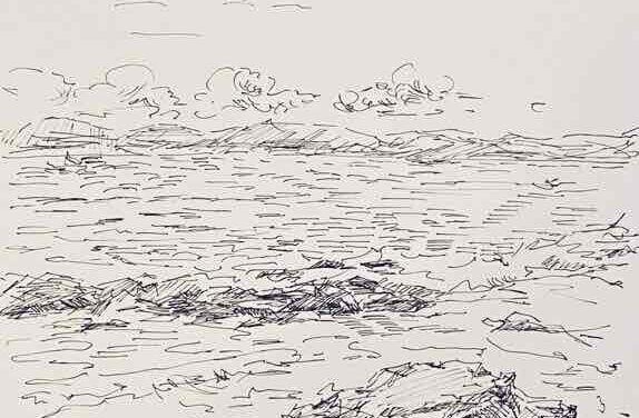 NEW | 29x22cm | drawing x paper | 2023 #landscape