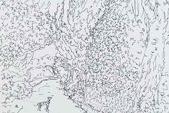 NEW | 29x22cm | drawing x paper | 2023 #landscape