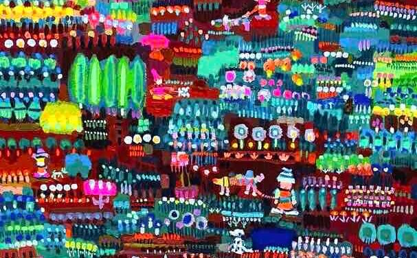 new | flower garden | 41x31cm | oil x wood panel | 2023