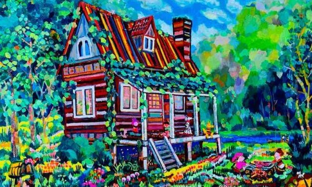 new | exhibit this picture | forest house | 53x65cm | oil x wood panel | 2023