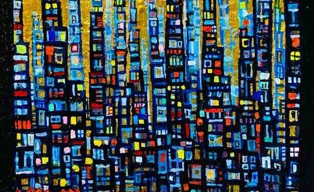 new | gold town | 18x14cm | oil x canvas | 2023