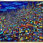 SOLD | night city | 97x130cm | oil x canvas | 2017 #tagboatartfair