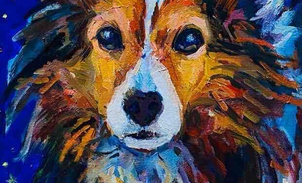 NEW | 30x24cm | oil x paper | 2023 #Dog