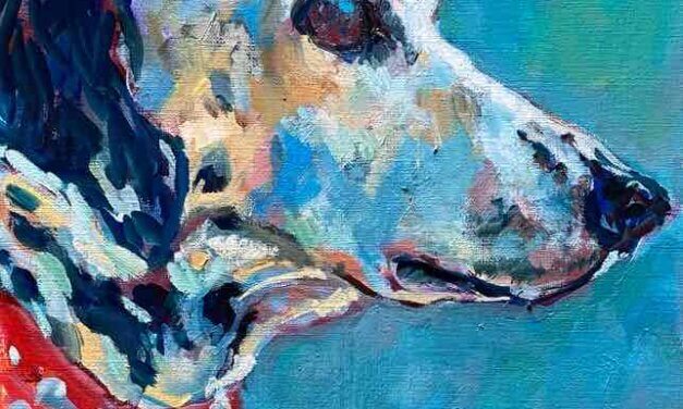 NEW | 30x24cm | oil x paper | 2023 #Dog