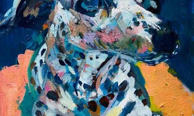 NEW | 30x24cm | oil x paper | 2023 #Dog