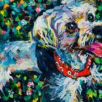 SOLD | 30x24cm | oil x paper | 2022 #dog