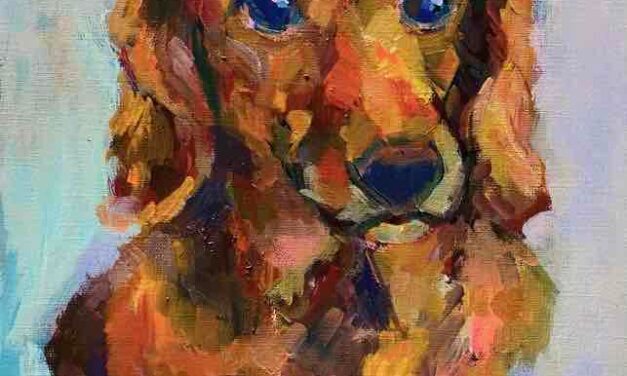 NEW | 30x24cm | oil x paper | 2023 #Dog