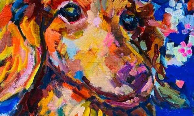 SOLD | 30x24cm | oil x paper | 2023 #dog
