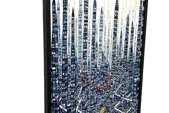 ON SALE | City | 65x53cm | oil x wood panel | 2023 #tagboat