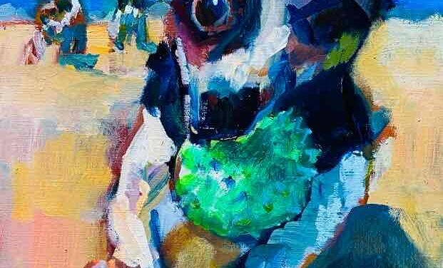 NEW | 30x24cm | oil x paper | 2023 #Dog