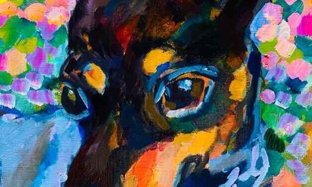 NEW | 30x24cm | oil x paper | 2023 #Dog