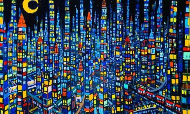 WORKS | 53x72cm | oil x wood panel | 2023 #city