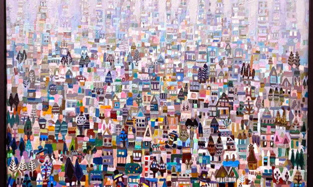 ON SALE | pale mist town | 53x65cm | oil x wood panel | 2023 #tagboat