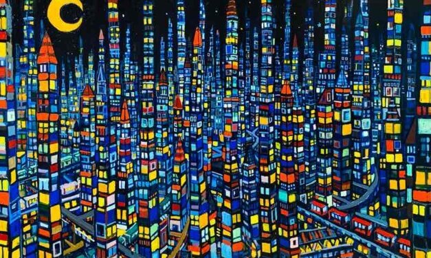 WORKS | 53x72cm | oil x wood panel | 2023 #city