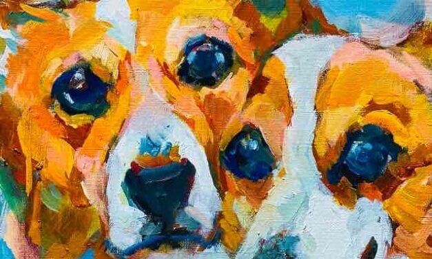 NEW | 30x24cm | oil x paper | 2023 #Dog