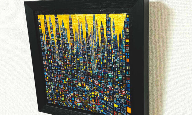 SOLD | Gold town | 33x33cm | ART FAIR GINZA | 2.9.2023-6.9.2023 #GALLERYTAGBOAT