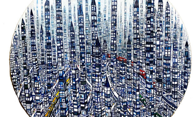 SOLD | city | 72x72cm | ART FAIR GINZA | 2.9.2023-6.9.2023 #GALLERYTAGBOAT