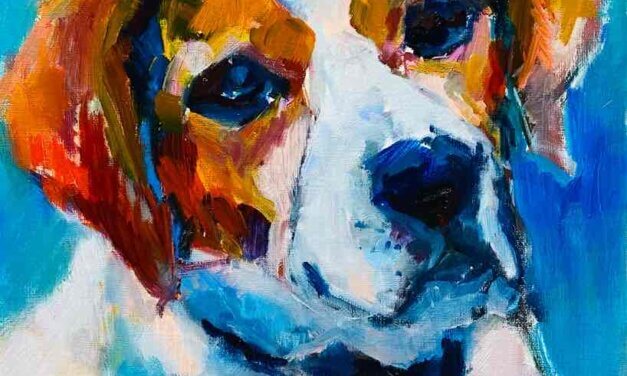 NEW | 30x24cm | oil x paper | 2023 #Dog