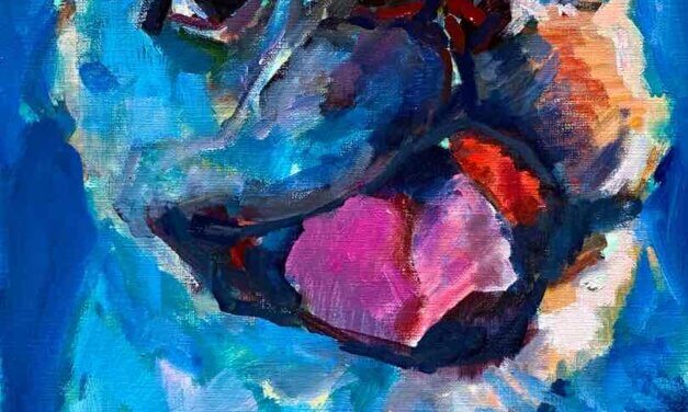 SOLD | 30x24cm | oil x paper | 2022 #dog