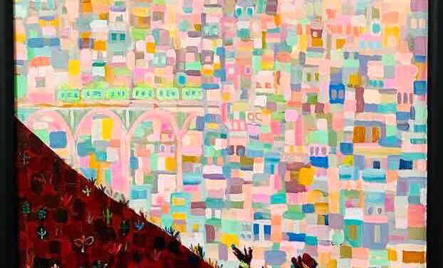 ON SALE | evning dog walker | 53x41cm | oil x wood panel | 2023 #tagboat