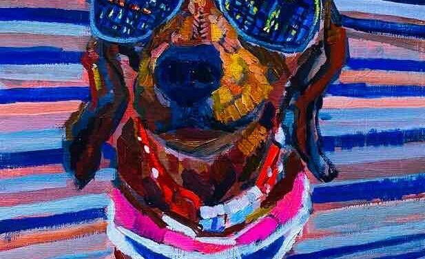 SOLD | 30x24cm | oil x paper | 2023 #dog