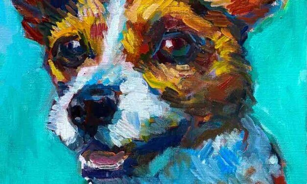NEW | 30x24cm | oil x paper | 2023 #dog