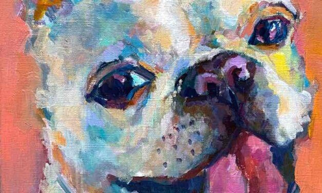 NEW & SOLD | 30x24cm | oil x paper | 2022 #dog