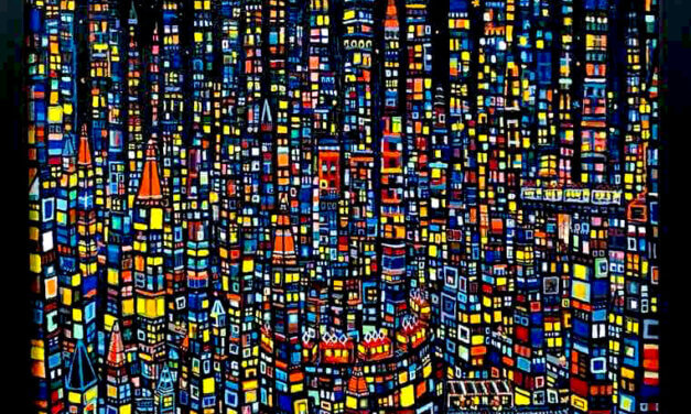 NOW ON SALE | city | 72x50cm | oil x wood panel | 2023 #tagboat