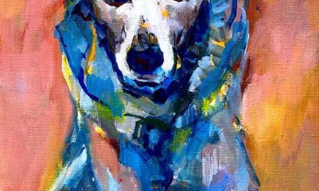 NEW | 30x24cm | oil x paper | 2023 #dog