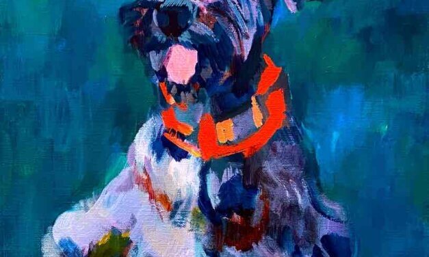 NEW | 30x24cm | oil x paper | 2023 #Dog
