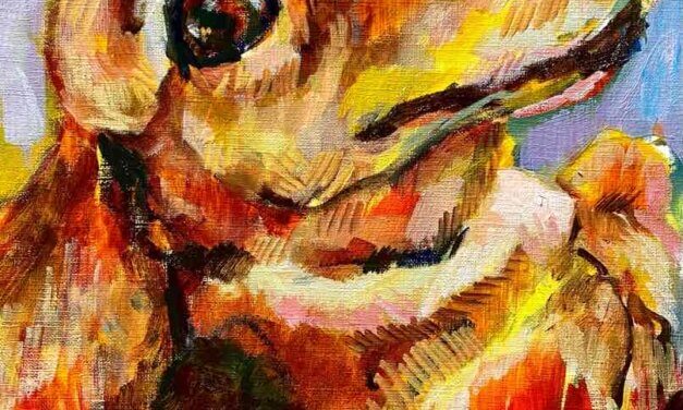 NEW | 30x24cm | oil x paper | 2024 #dog