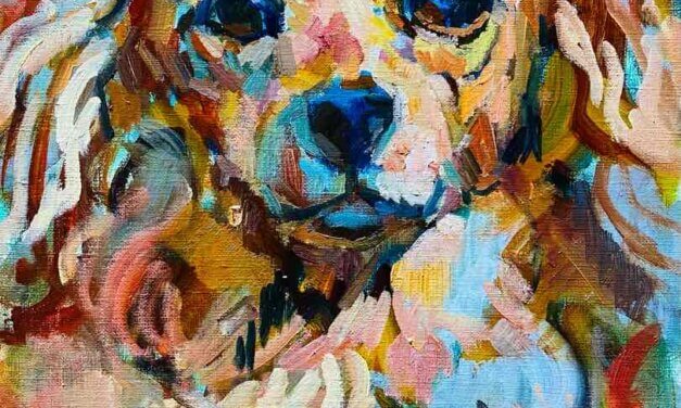NEW | 30x24cm | oil x paper | 2024 #dog