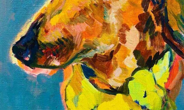 NEW | 30x24cm | oil x paper | 2024 #dog