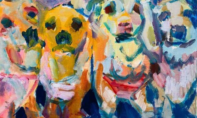 WORKS | 30x24cm | oil x paper | 2024 #dog
