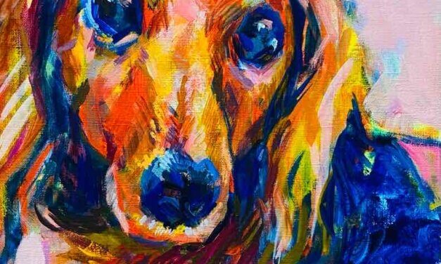 NEW | 30x24cm | oil x paper | 2024 #dog