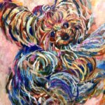 NEW | 53x45cm | oil x wood panel #dog