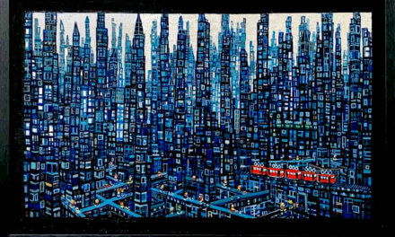 ON SALE | blue city | oil x canvas | 33x53cm | 2024 #tagboat