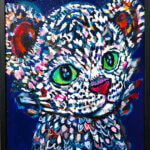 ON SALE | white tiger | oil x wood panel | 53x45cm | 2024 #tagboat