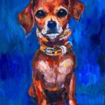 SOLD | 30x24cm | oil x paper | 2024 #dog