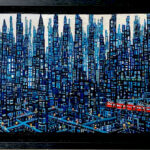 SOLD | blue city | 33x53cm | oil x canvas | 2024 #tagboat