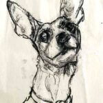 NEW | 22x22cm | drawing x paper | 2024 #dog