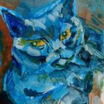 works | 30x24cm | oil x paper #cat