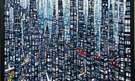 ON SALE | city | 65x53cm | oil x wood panel  | 2024 #otani. #base #creema #tricera #artsticker