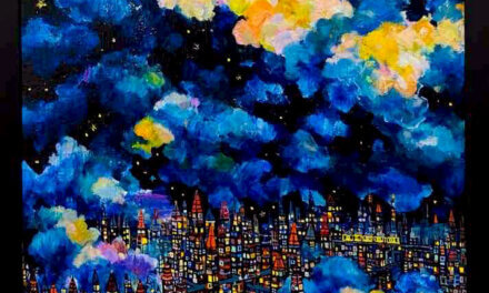 SOLD | sky city | 72x50cm | oil x wood panel | 2023 #tagboat