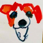 NEW | 29x22cm | aquarell x paper | 2025 #dog