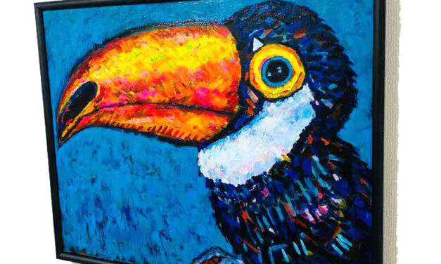 SOLD | toucan | 53x65cm | oil x wood panel | ginza art fair | GALLERY TAGBOAT 16.10.2024-21.10.2024 | #art